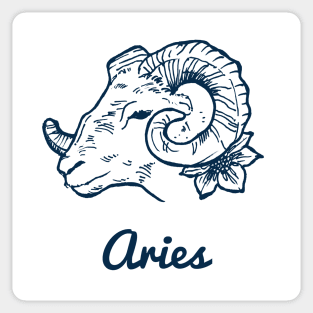 Aries Zodiac Sign With Name Sticker